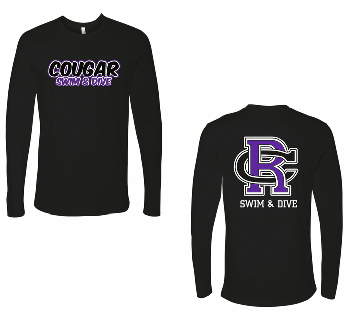 Rancho Cucamonga High School Swim 2021 Black Unisex Jersey Long Sleeve Tee RYTE Sport
