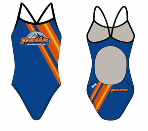 Peak Triathlon Coaching Custom Women’s Active Back Thin Strap Swimsuit RYTE Sport