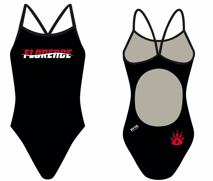 Florence High School Swim 2021 Custom Women’s Active Back Thin Strap Swimsuit