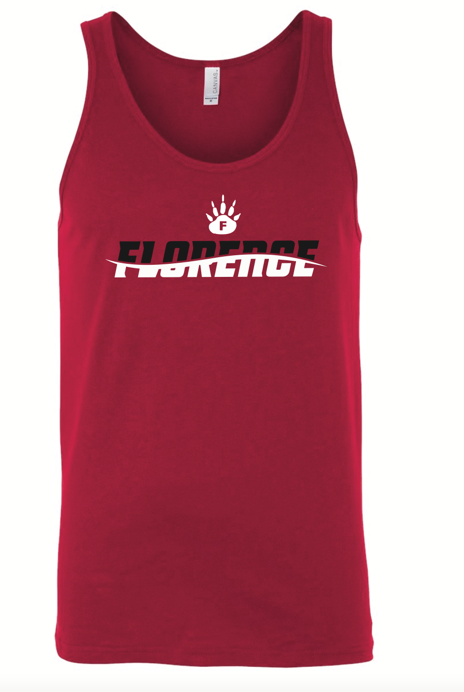 Florence High School Swim 2021 Custom Red Unisex Jersey Tank RYTE Sport