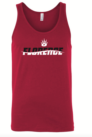 Florence High School Swim 2021 Custom Red Unisex Jersey Tank RYTE Sport