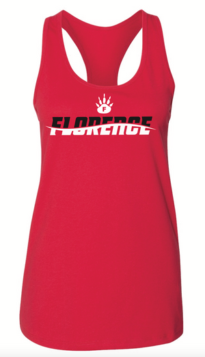 Florence High School 2021 Custom Red Women's Jersey Racerback Tank RYTE Sport