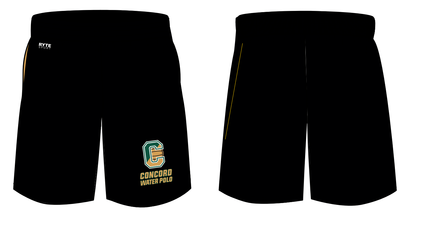 Concord High School Water Polo 2021 Custom Black Men's Gym Short RYTE Sport