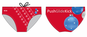 Push Glide Kick Custom Christmas Men's Swim Brief RYTE Sport