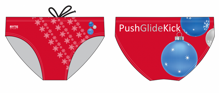 Push Glide Kick Custom Christmas Men's Swim Brief RYTE Sport