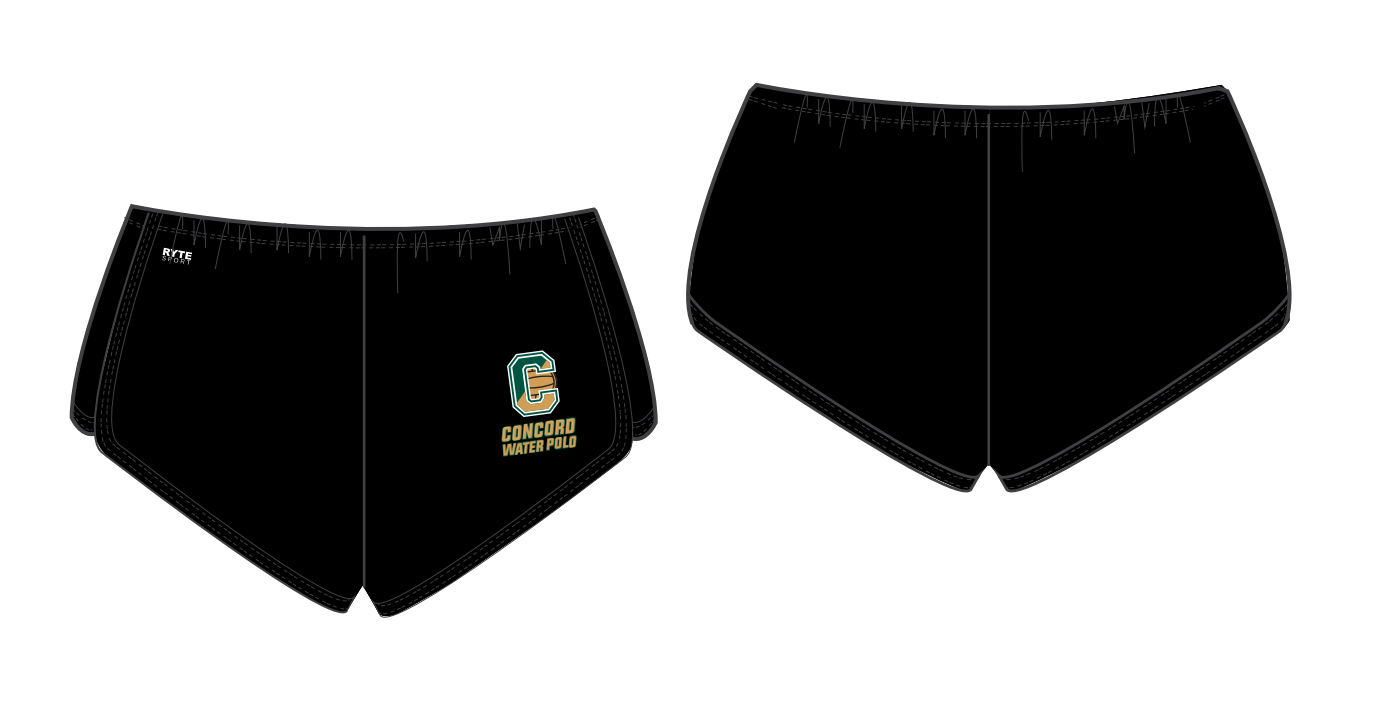 Concord High School Water Polo 2021 Custom Black Women's Walk Short RYTE Sport