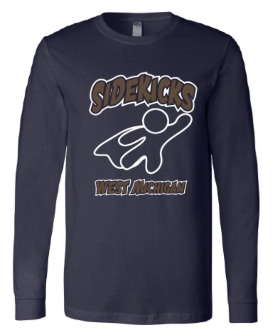 Sidekicks West Mi Custom Navy Unisex Jersey Long Sleeve Tee RYTE Sport