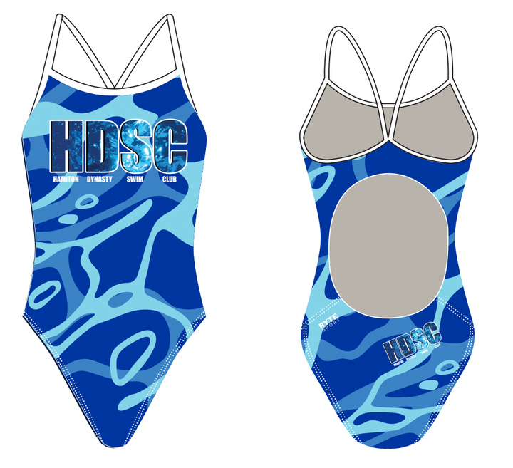 Hamilton Dynasty Swim Club Custom Women’s Active Back Thin Strap Swimsuit RYTE Sport