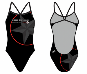 Exceed Endurance Custom Women’s Open Back Thin Strap Swimsuit RYTE Sport