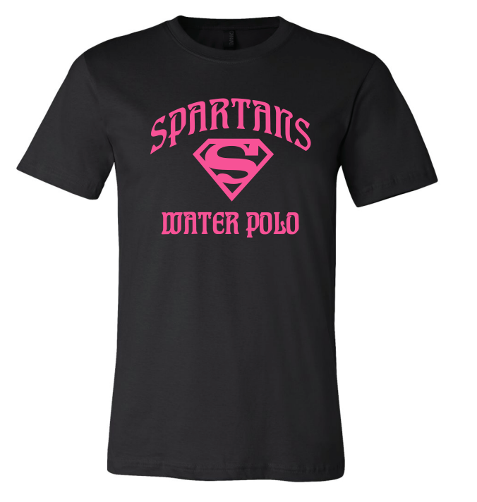 Grace Davis High School Water Polo Pink Logo Short Sleeve Tee
