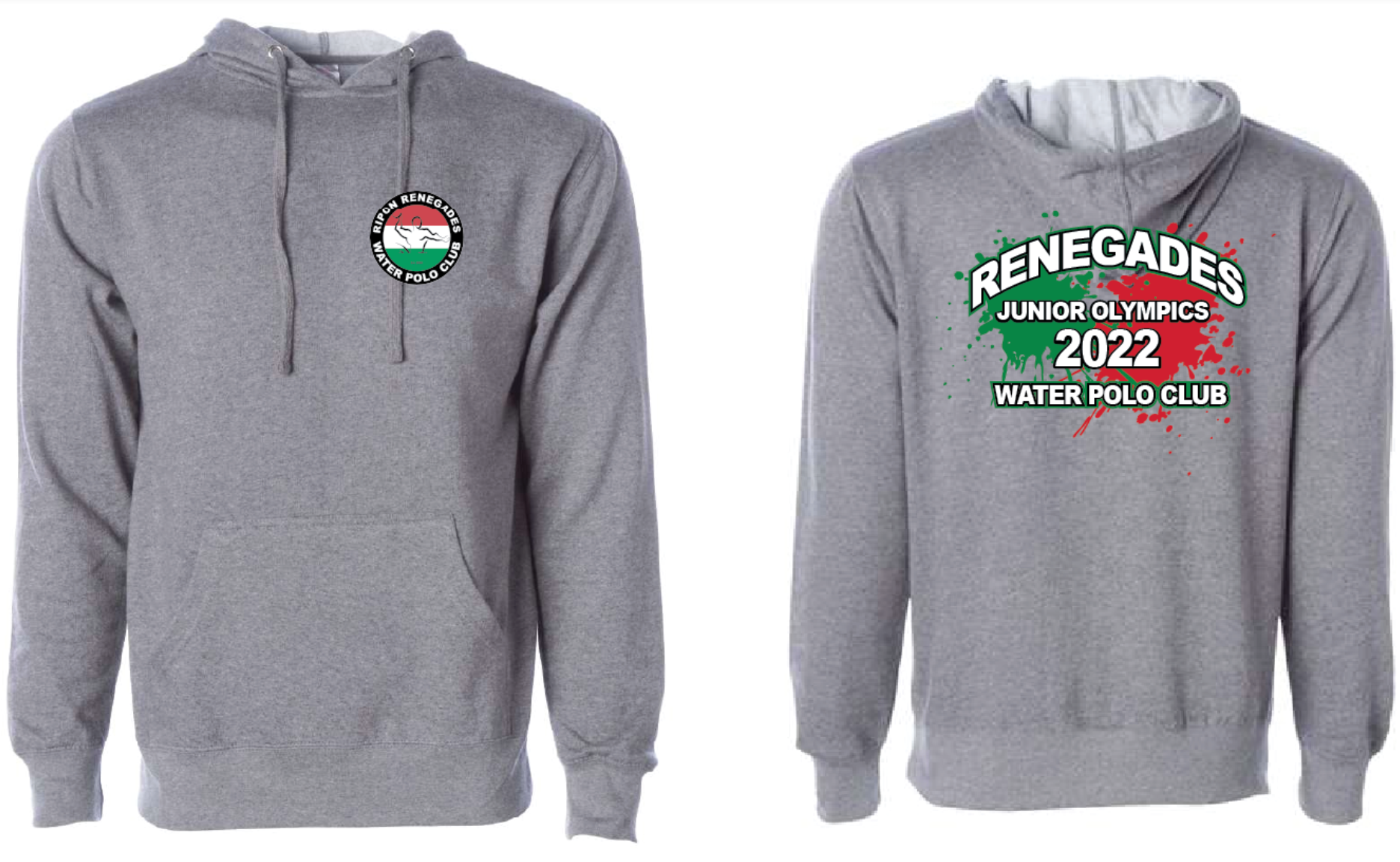 Ripon Renegades 2022 Water Polo Club Unisex Hooded Sweatshirt RYTE Sport