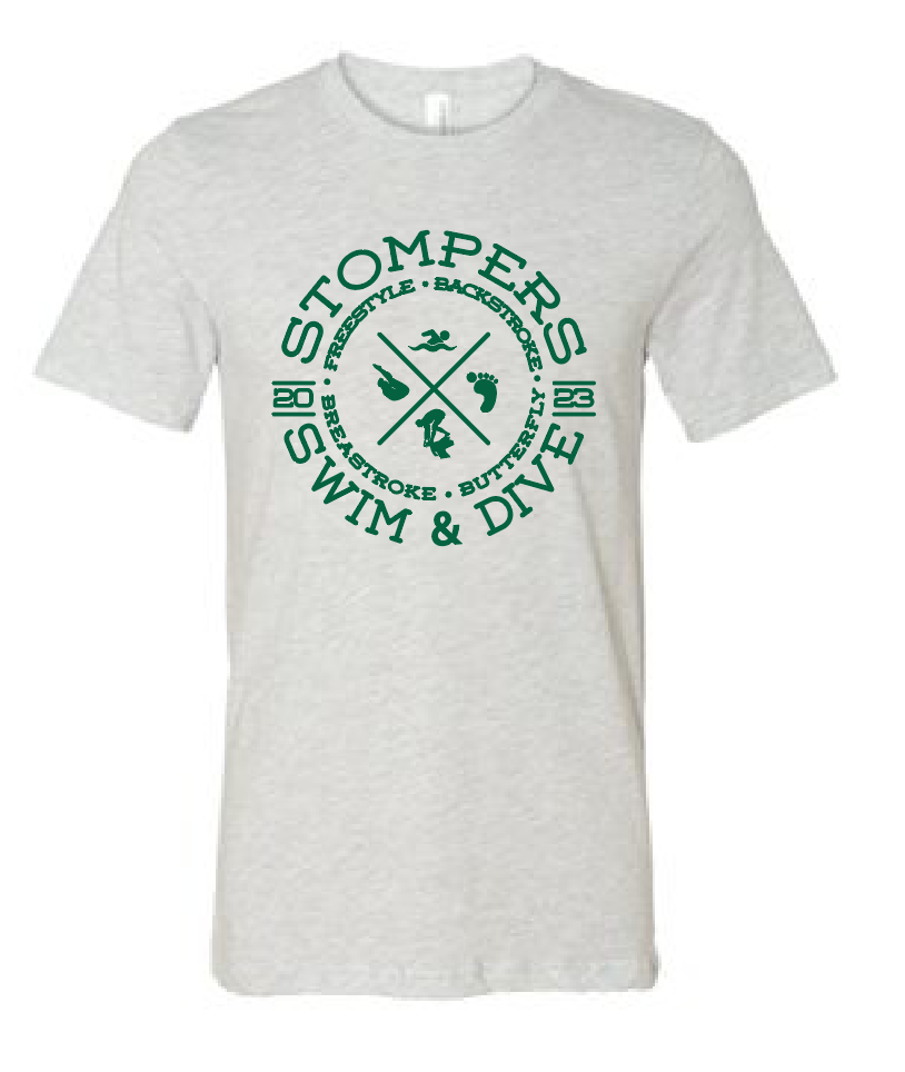 Stanwich Stompers Swim & Dive Team Custom Ash Cotton Unisex T-Shirt