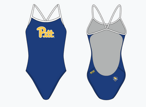 Pitt Swim Club 2019 Custom Women’s Open Back Thin Strap Swimsuit
