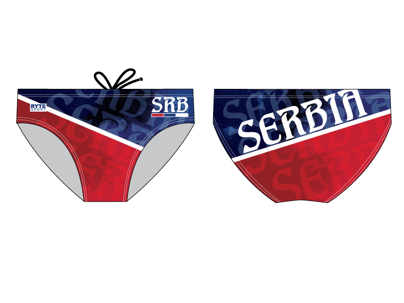 Serbia Men's Swim & Water Polo Brief RYTE Sport
