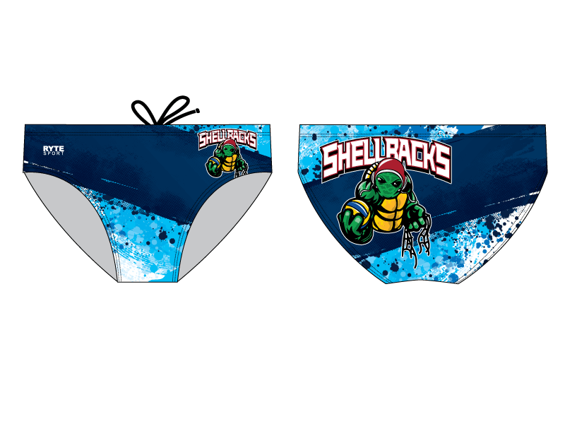 SA Water Polo Club - SHELLBACKS 2019 Blue Custom Men's Water Polo Brief RYTE Sport