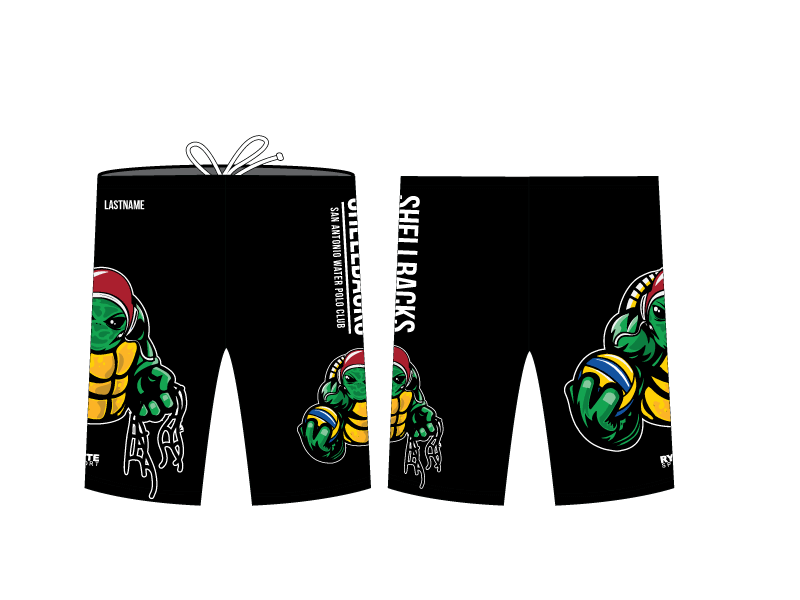 SA Water Polo Club - SHELLBACKS 2019 Black Custom Men's Jammer - Personalized T6 - BD