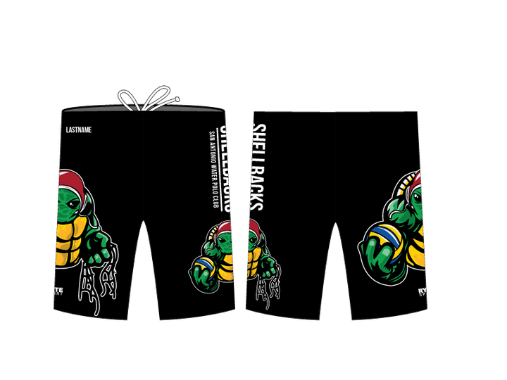 SA Water Polo Club - SHELLBACKS 2019 Black Custom Men's Jammer - Personalized T6 - BD