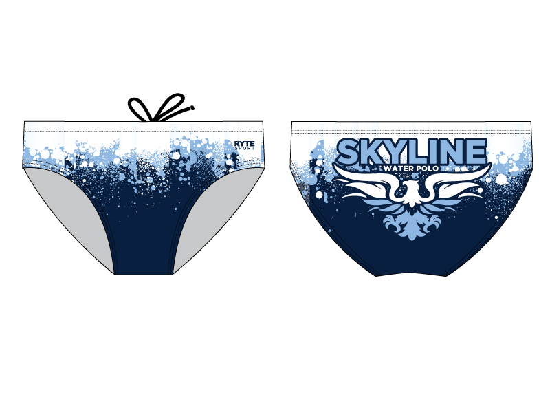 CUSTOM Skyline High School Water Polo 2019 Custom Men's Water Polo Brief - Personalized RYTE Sport