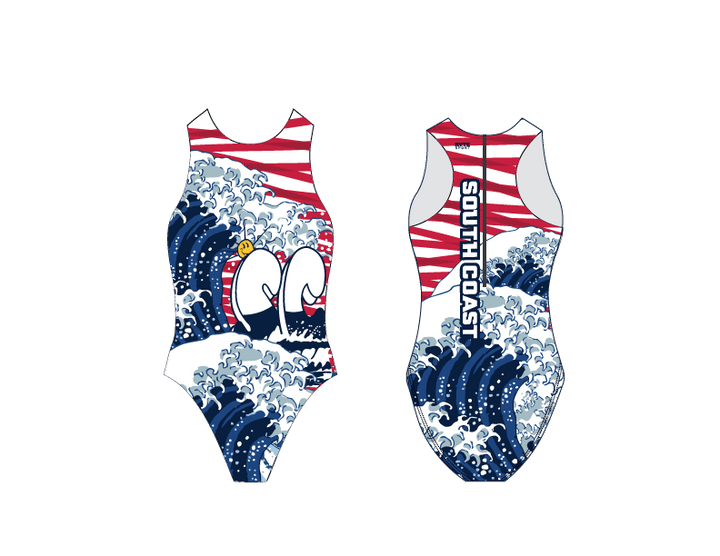 South Coast Water Polo Club Custom Girls Water Polo Suit T6