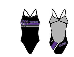 Space Coast High School Swim 2021 Custom Women’s Open Back Thin Strap Swimsuit RYTE Sport