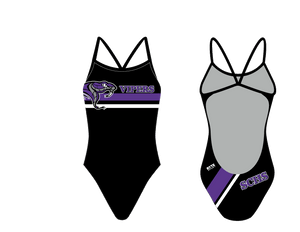 Space Coast High School Swim 2021 Custom Women’s Open Back Thin Strap Swimsuit