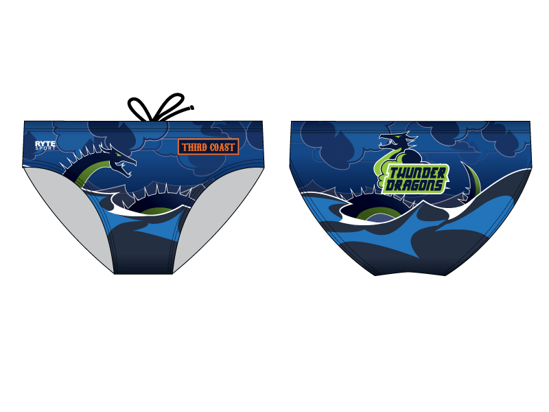 Third Coast Aquatics Blue Custom Men's Swim & Water Polo Brief RYTE Sport