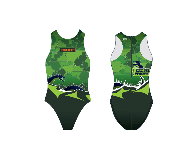 Third Coast Aquatics Green Custom Women's Water Polo Suit