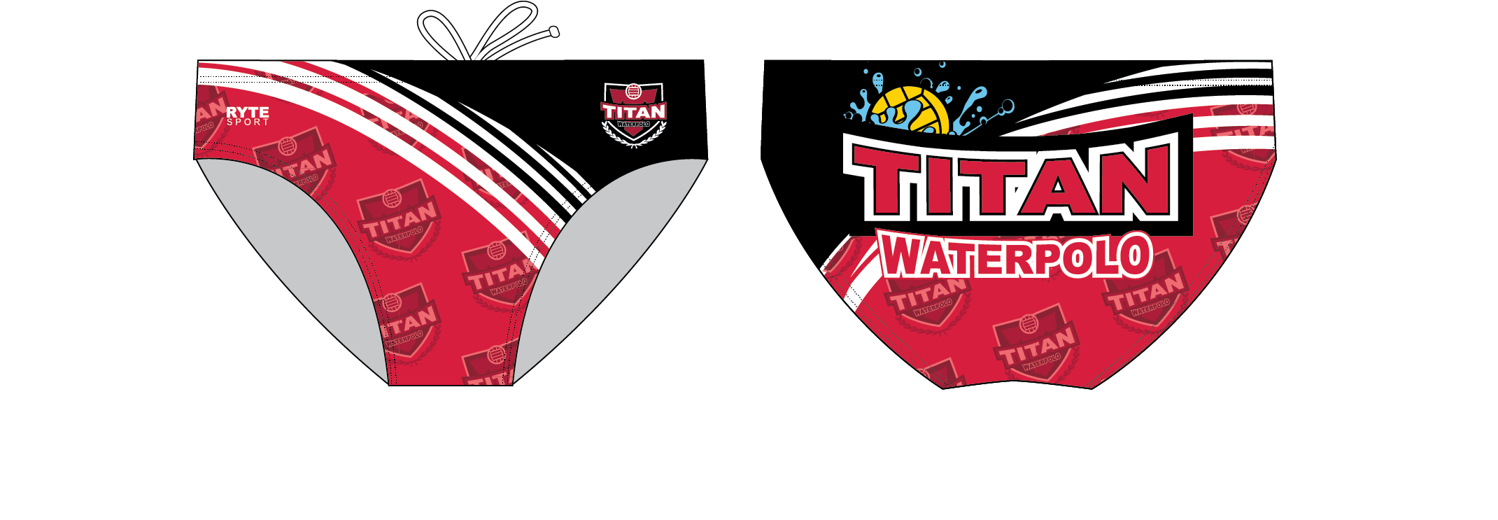 Titan Water Polo Club Custom Men's Swim & Water Polo Brief RYTE Sport