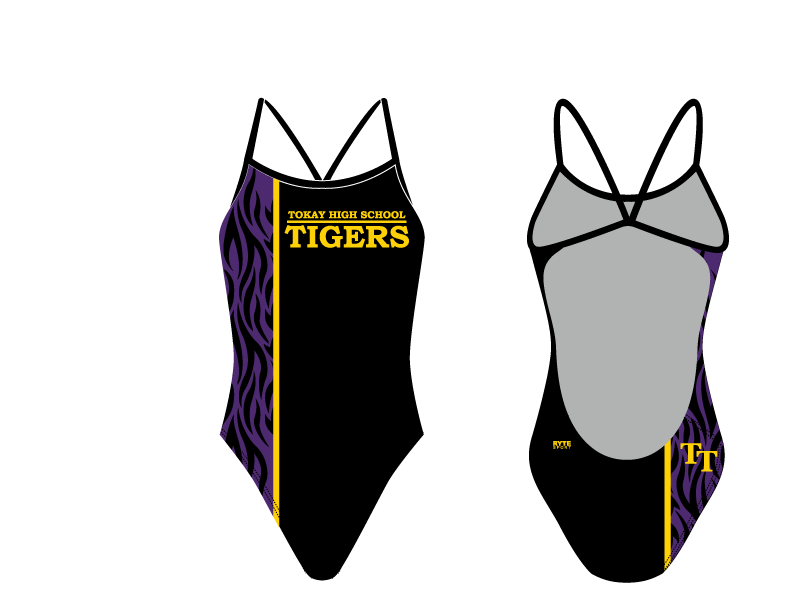 Tokay High School Women’s Open Back Thin Strap Swimsuit 2019 T6
