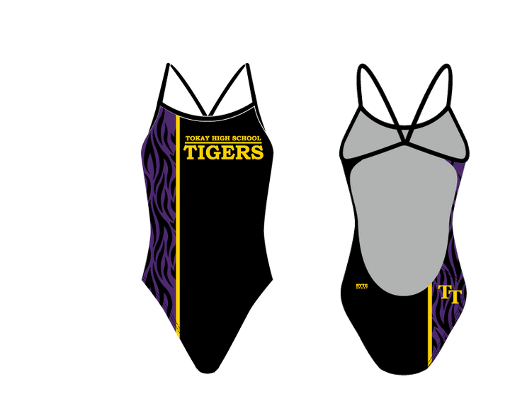 Tokay High School Women’s Open Back Thin Strap Swimsuit 2019 T6