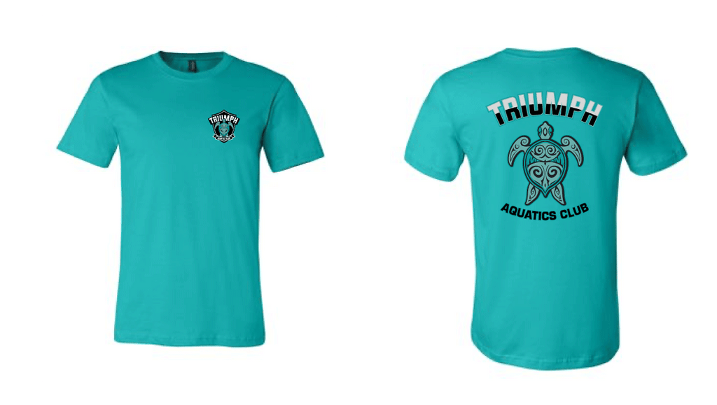 Triumph Aquatics Club Custom Teal Cotton Unisex T-Shirt