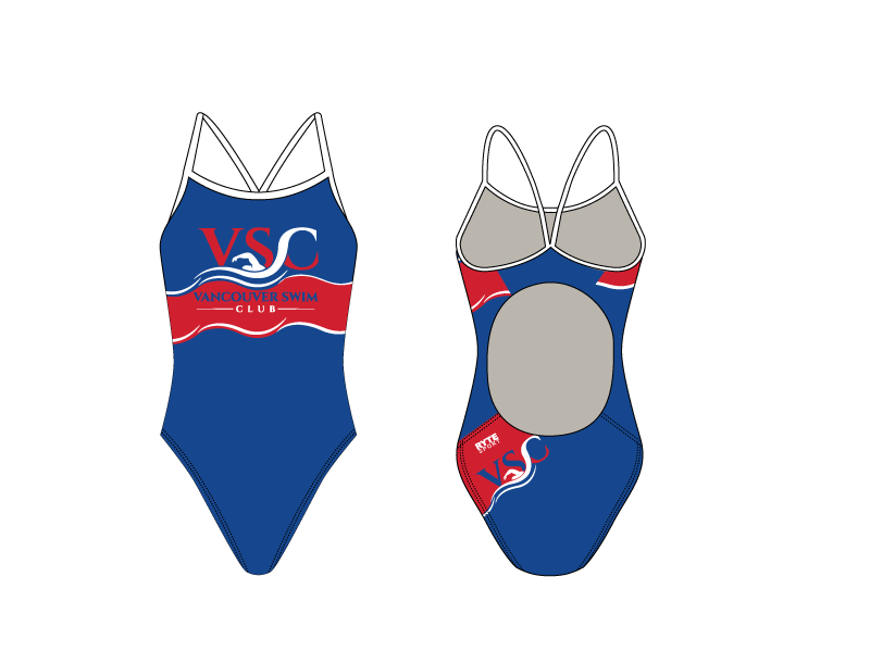 Vancouver Swim Club 2019 Custom Women’s Active Back Thin Strap Swimsuit