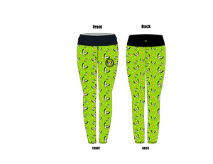 Viper Pigeons Water Polo Club Green Custom Mid-Rise Full Length Leggings