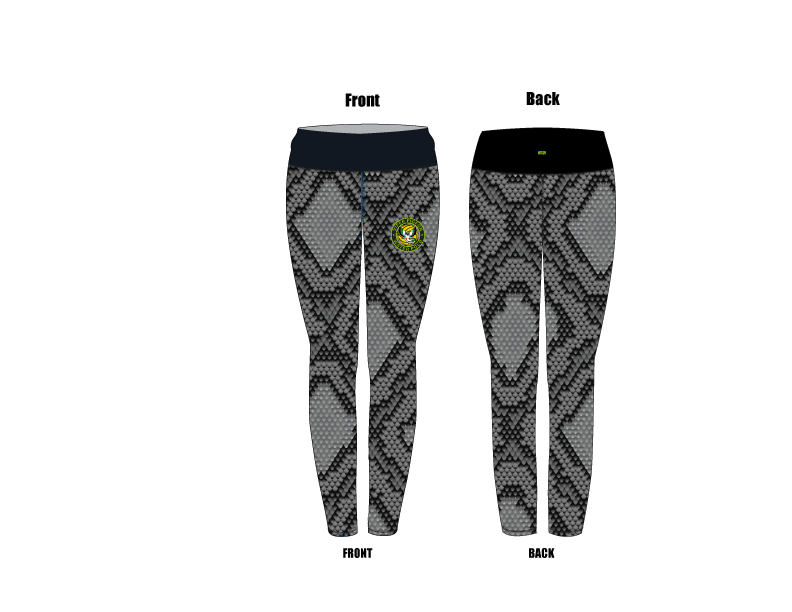 Viper Pigeons Water Polo Club Snake Custom Mid-Rise Full Length Leggings
