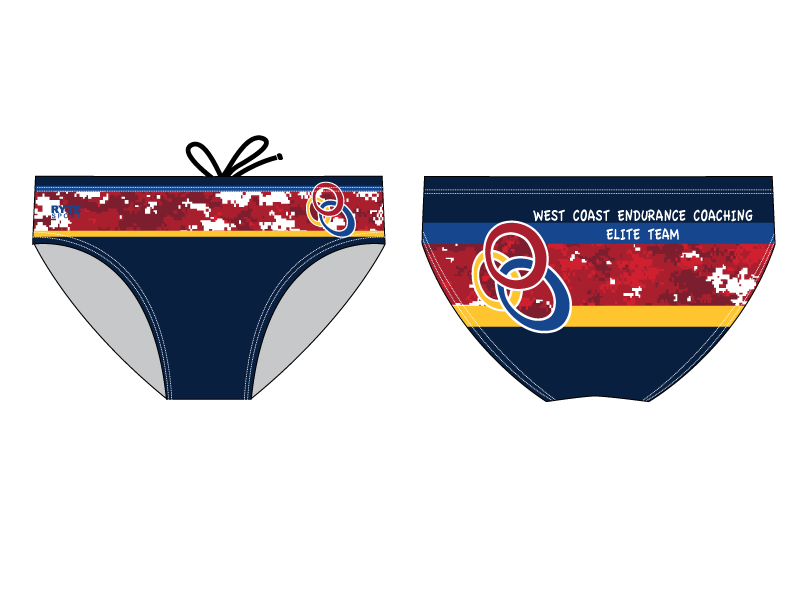 WCEC Elite Endurance Team 2019 Red Custom Men's Swim Brief RYTE Sport