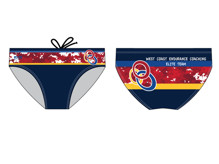 WCEC Elite Endurance Team 2019 Red Custom Men's Swim Brief RYTE Sport