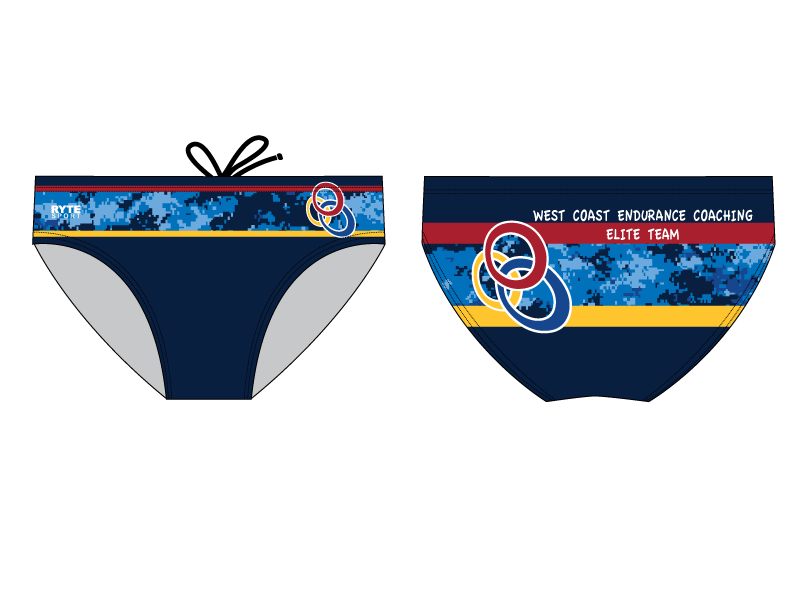 WCEC Elite Endurance Team 2019 Blue Custom Men's Swim Brief RYTE Sport