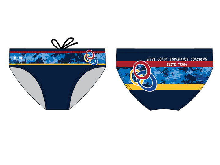 WCEC Elite Endurance Team 2019 Blue Custom Men's Swim Brief RYTE Sport