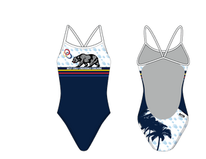 WCEC Endurance Team 2019 Custom Women’s Open Back Thin Strap Swimsuit T6