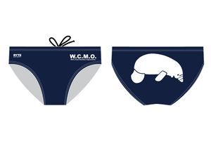 The West Coast Manatee Organization Navy/White Men's Swim Brief RYTE Sport