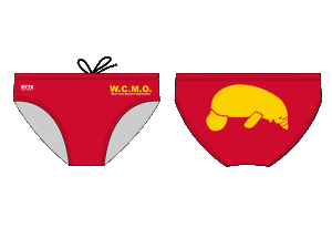 West Coast Manatee Organization Custom Men's Swim Brief Red RYTE Sport