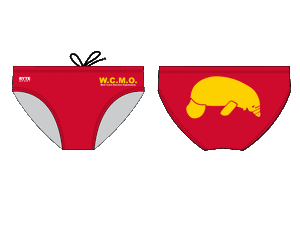 West Coast Manatee Organization Custom Men's Swim Brief Red