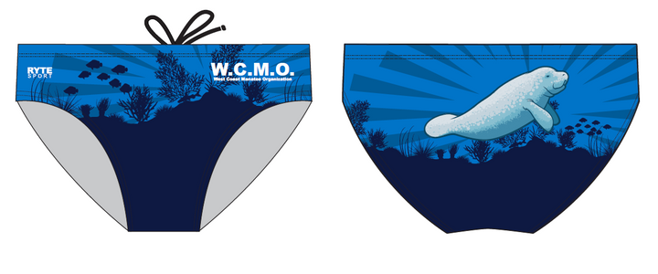 The West Coast Manatee Organization Custom Men's Swim Brief RYTE Sport