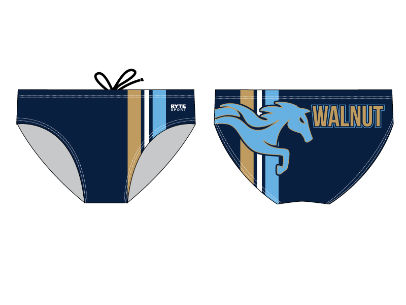 CUSTOM Walnut High School Men's Water Polo Brief - Personalized