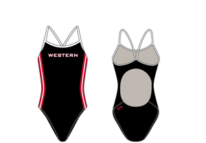 Western High School Swim 2020 Custom Women’s Active Back Thin Strap Swimsuit RYTE Sport
