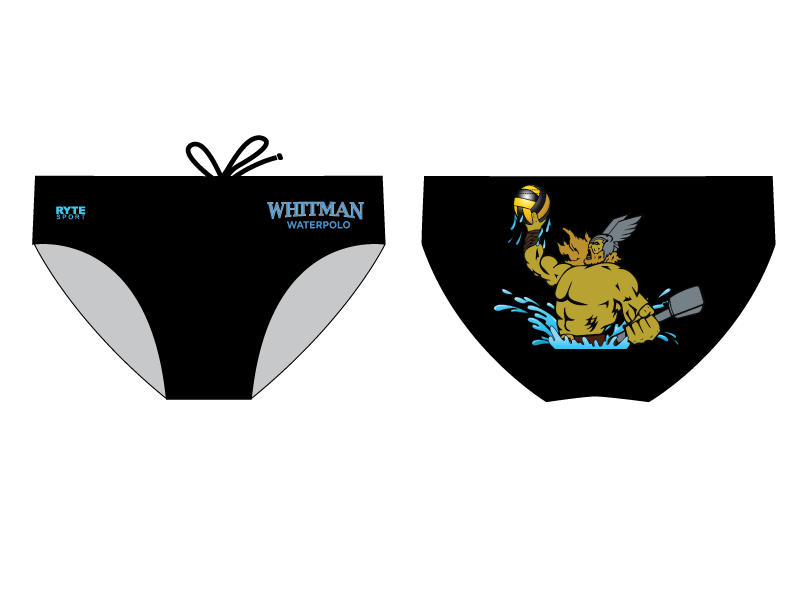 Whitman High School Water Polo Custom Brief