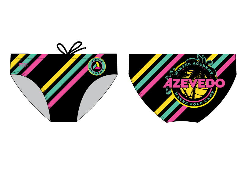 Azevedo Winter Academy Striped Custom Men's Water Polo Brief RYTE Sport