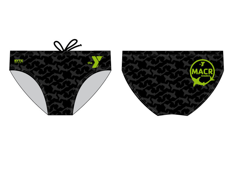 MACR-Sharks Swimming Custom Men's Swim Brief RYTE Sport