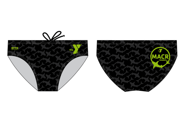 MACR-Sharks Swimming Custom Men's Swim Brief RYTE Sport