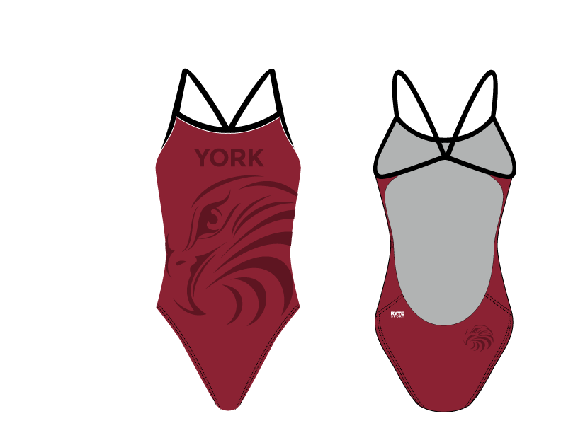 York Women’s Open Back Thin Strap Swimsuit T6